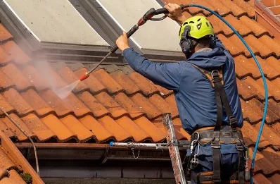 Démoussage et hydrofuge de toiture à Léobard